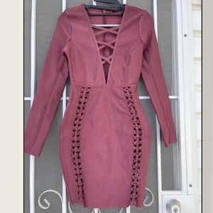 Front Criss Cross Bandage Dress